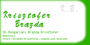 krisztofer brazda business card